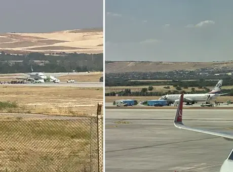 Gaziantep Havalimanı'nda yürekler ağza geldi! Uçağın inişi sırasında lastiği patladı: Bakanlıktan ilk açıklama